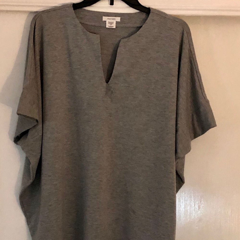 Natori from Nordstrom ($110). Split neck grey top